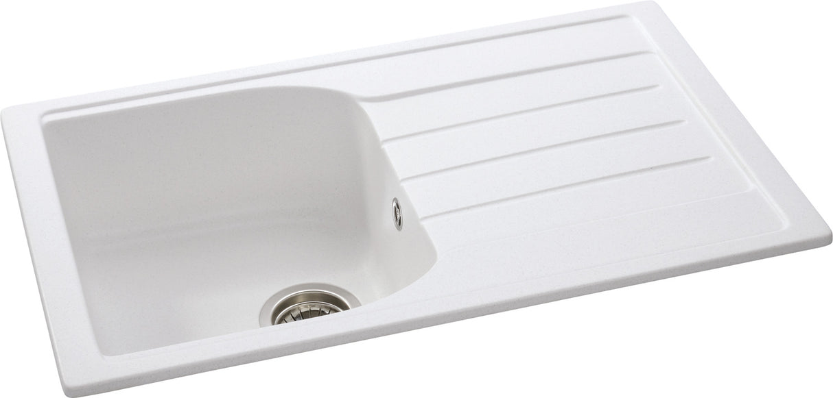 Abode Oriel Inset Mount Single Bowl Kitchen Sink in Composite