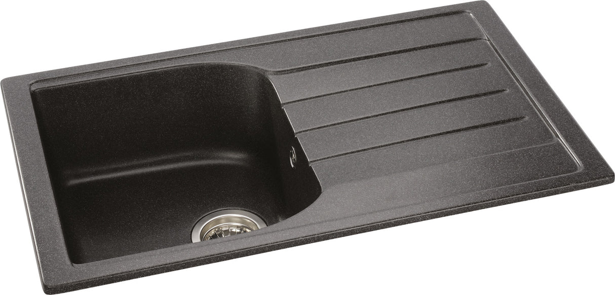 Abode Oriel Inset Mount Single Bowl Kitchen Sink in Composite