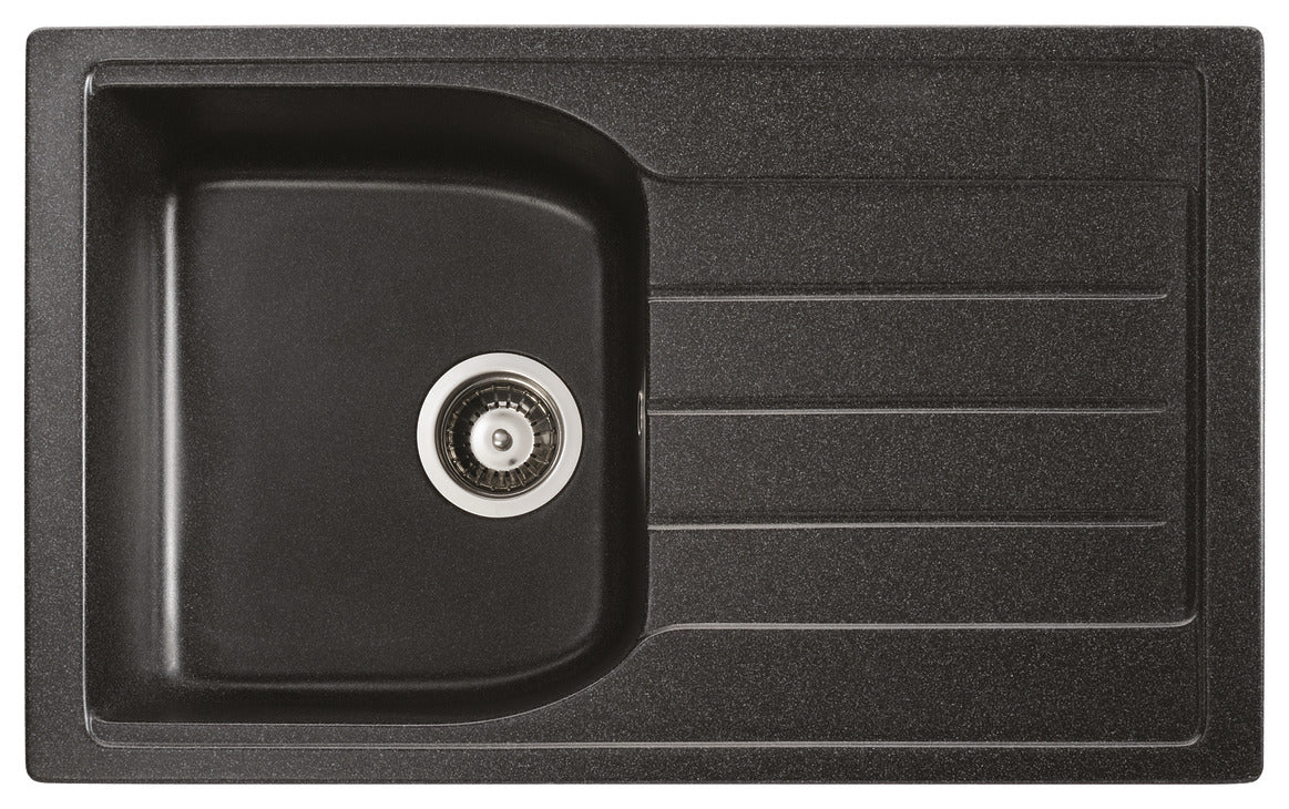 Abode Oriel Inset Mount Single Bowl Kitchen Sink in Composite