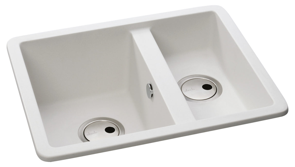 Abode Matrix GR15 One And Half Bowl Kitchen Sink in Composite