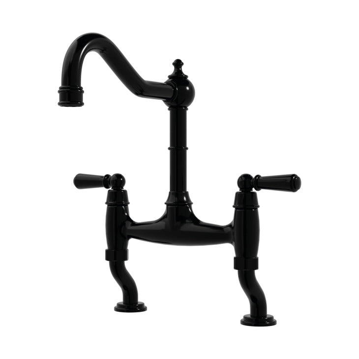 Bidbury & Co. Henbury Bridge Kitchen Mixer Tap with Lever Handles & Ornate Regal Design