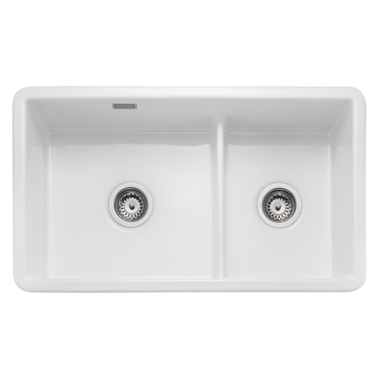 Rangemaster Rustique 1.5 Bowl White Ceramic Undermount Kitchen Sink x