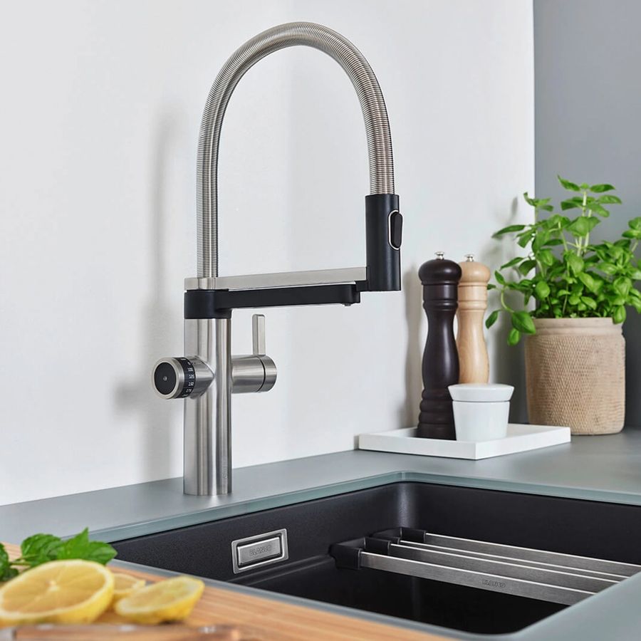 BLANCO drink.hot Evol-S Pro 4-in-1 Flexible Hose Kitchen Tap