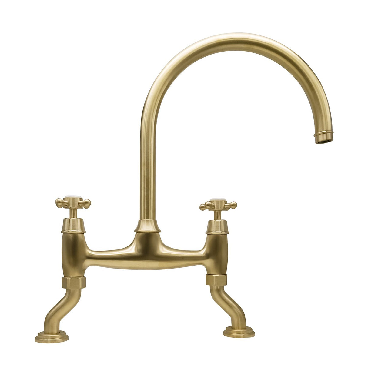 Bidbury & Co. Sherborne Bridge Kitchen Mixer Tap with Classic Crosshead Handles & Regal Design