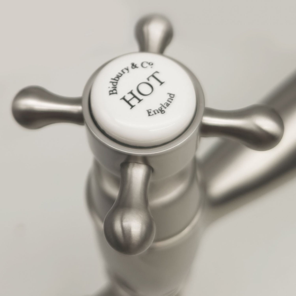 Bidbury & Co. Sherborne Bridge Kitchen Mixer Tap with Classic Crosshead Handles & Regal Design