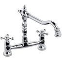 Abode Melford Traditional Bridge Dual Lever Kitchen Mixer Tap