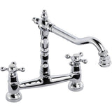 Abode Melford Traditional Bridge Dual Lever Kitchen Mixer Tap