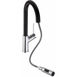Abode Virtue Nero Pull Out Rinser Chrome Kitchen Mixer Tap