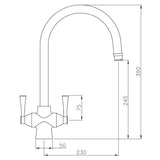 Abode Gosford Aquifier 3-in1 Filtered Water Kitchen Tap