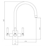 Abode Orcus Aquifier Chrome Monobloc Kitchen Sink Mixer Tap