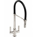 Abode Globe Twin Lever Pull Out Kitchen Sink Tap