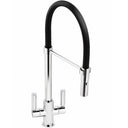 Abode Globe Twin Lever Pull Out Kitchen Sink Tap