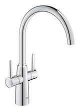 Grohe Ambi Contemporary Mixer Tap Polished Chrome With Dual Lever Monobloc