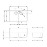 Rangemaster Belfast 2.0 Bowl Kitchen Sink in Fire Clay Ceramic with Large Capacity Bowls & Traditional Farmhouse Aesthetic