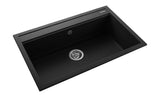 Rangemaster Prato Inset Mount Single Bowl Granite Kitchen Sink