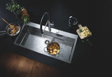 GROHE K800 120-S 1.0 Bowl Inset Kitchen Sink in Satin Finish with GROHE Whisper Insulation & Angular Diamond Base