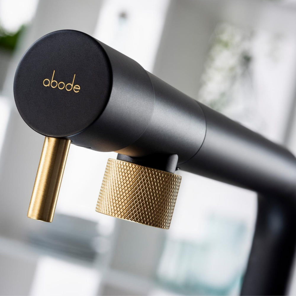 Abode Agilis L-Spout Tap With Single Lever Black Brass Life Style
