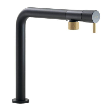Abode Agilis L-Spout Tap With Single Lever Black Brass