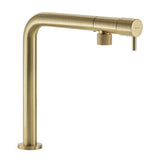 Abode Agilis L-Spout Tap With Single Lever Brushed Brass