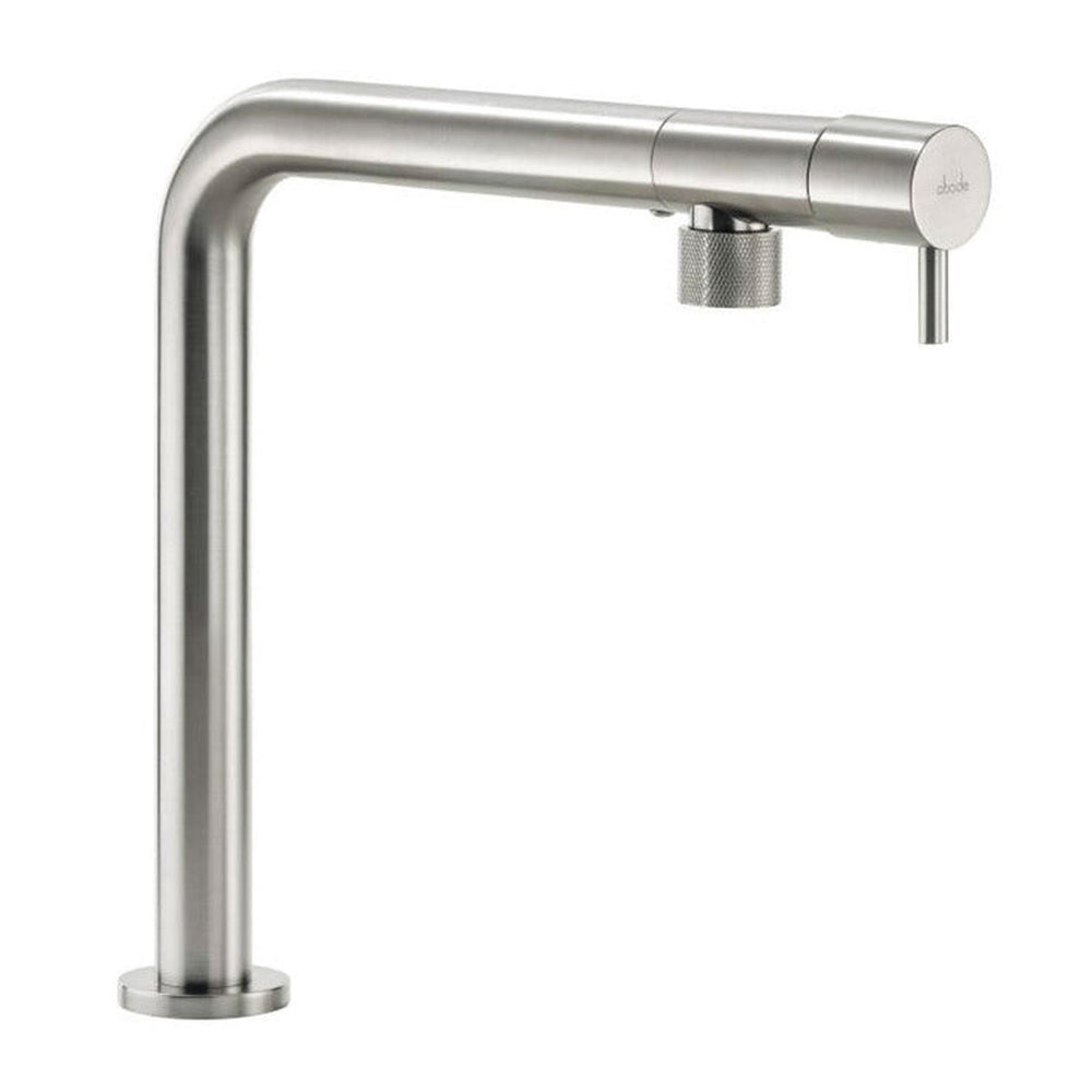  Abode Agilis L-Spout Tap With Single Lever Brushed Nickel