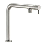  Abode Agilis L-Spout Tap With Single Lever Brushed Nickel