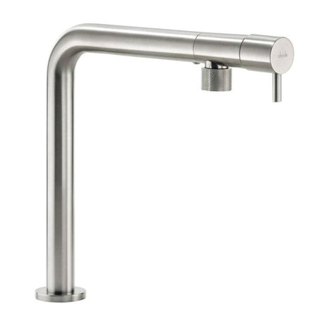  Abode Agilis L-Spout Tap With Single Lever Brushed Nickel