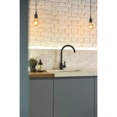 Abode AtlasC-Spout Mixer Tap With Single Lever Matt Black 57851301 Lifesyle