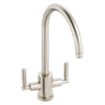 Abode Atlas C-Spout Mixer Tap With Dual Level Brushed Nickel 57851621