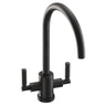 Abode Atlas C-Spout Mixer Tap With Dual Level Matt Black 57851321