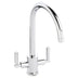 Abode Atlas C-Spout Abode Atlas C-Spout Mixer Tap With Dual Level Polished Chrome