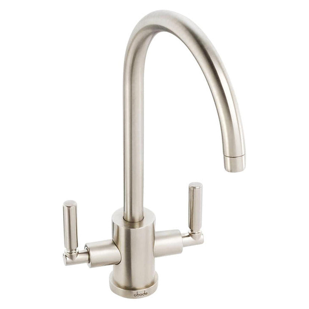 Abode Atlas C-Spout Mixer Tap With Dual Level Brushed Nickel