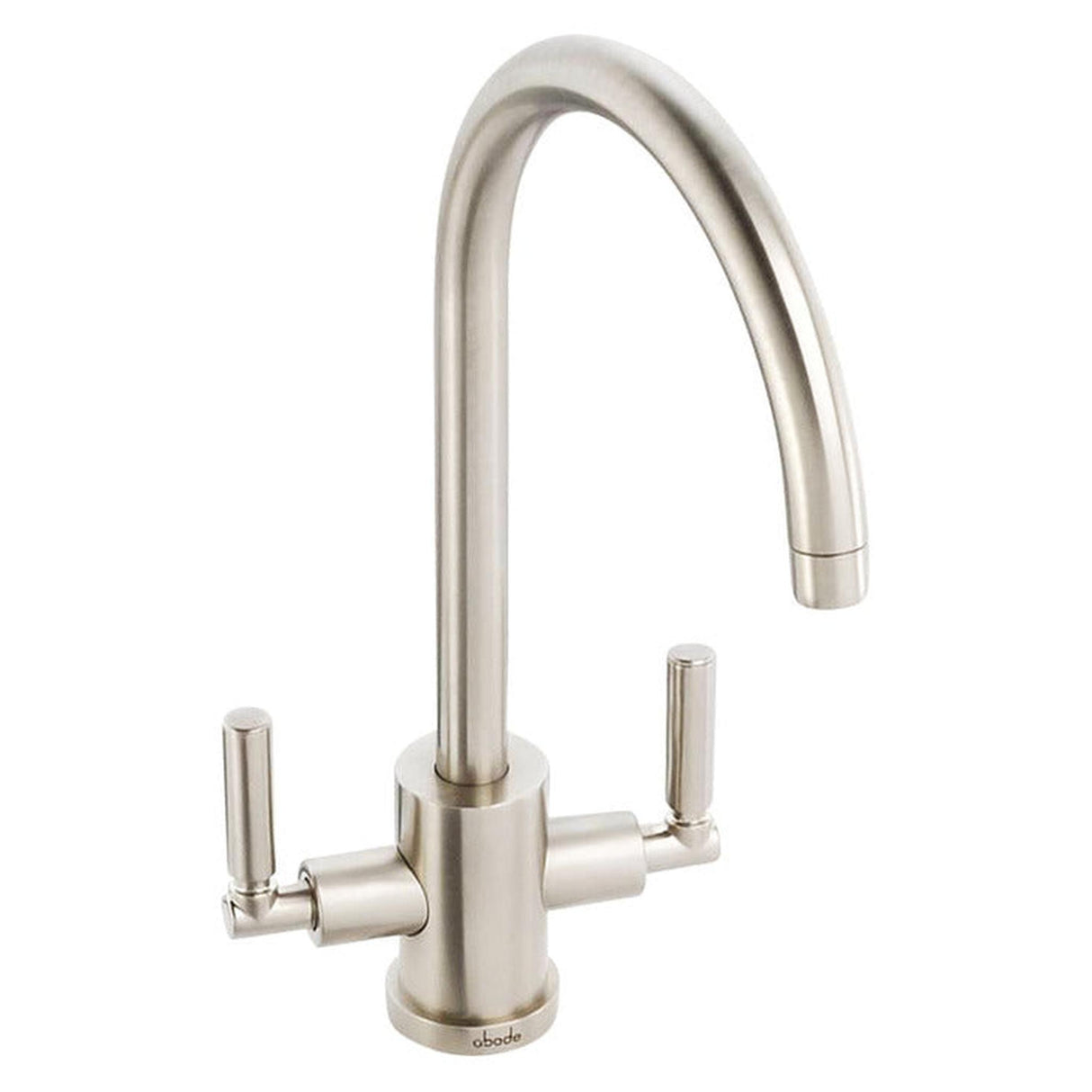 Abode Atlas C-Spout Mixer Tap With Dual Level Brushed Nickel