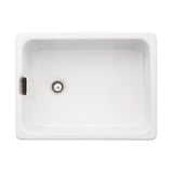 Abode Belfast Mount Single Bowl Kitchen Sink For 600mm Cabinet in Ceramic White 57747740