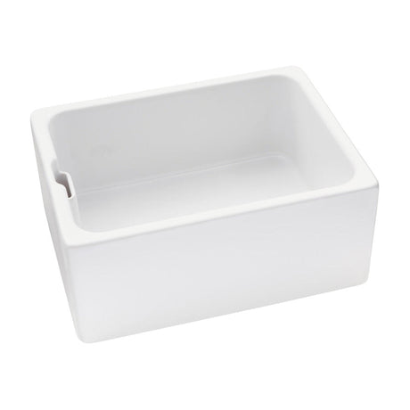 Abode Belfast Mount Single Bowl Kitchen Sink For 600mm Cabinet in Ceramic White 57747740 1