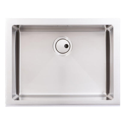 Abode Belfast Mount Single Bowl Kitchen Sink For 600mm Cabinet in Stainless Steel 56990464