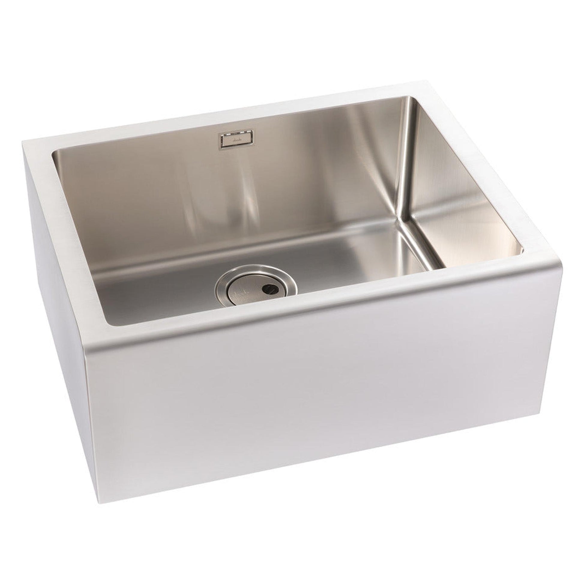 Abode Belfast Mount Single Bowl Kitchen Sink For 600mm Cabinet in Stainless Steel 56990464