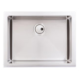 Abode Belfast Mount Single Bowl Kitchen Sink For 600mm Cabinet in Stainless Steel Front View