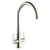 Abode Coniq R C-Spout Mixer Tap With Dual Lever Brushed nickel 56996670