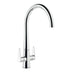 Abode Coniq R C-Spout Mixer Tap With Dual Lever Polished chrome 56996270