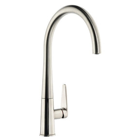 Abode Coniq R C-Spout Mixer Tap With Single Lever In Brushed nickel 56996660