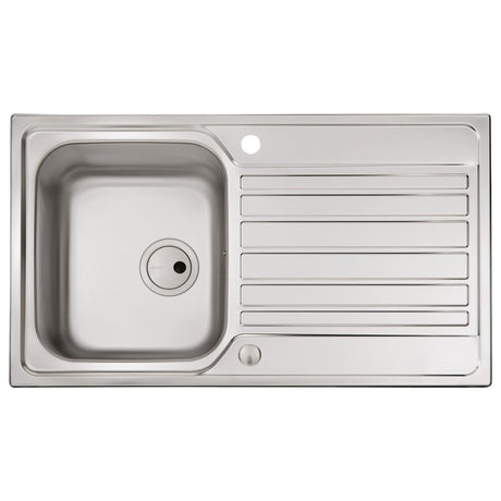 Abode Connekt Inset Mount Single Bowl Kitchen Sink Accessories For 450mm Cabinet in Stainless Steel 56990445