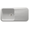 Abode Dune Inset mount Single Bowl Kitchen Sink For 600mm Cabinet in Composite White Frosted 56990502