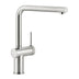 Abode Fraction L-Spout Tap With Single Lever In Brushed Nickel