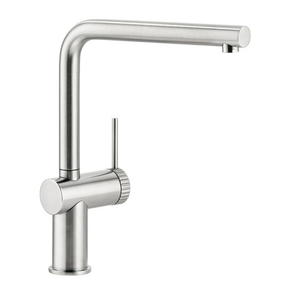 Abode Fraction L-Spout Tap With Single Lever In Brushed Nickel