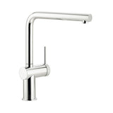 Abode Fraction L-Spout Tap With Single Lever In Polished Chrome