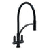 Abode Genio Professional C-Spout  Mixer Tap With Dual Lever Matt Black 56996390