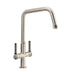 Abode Hex Monobloc Mixer Tap With Dual Lever In Brushed Nickel 56995650