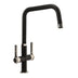 Abode Hex Monobloc Mixer Tap with Dual Lever in Black