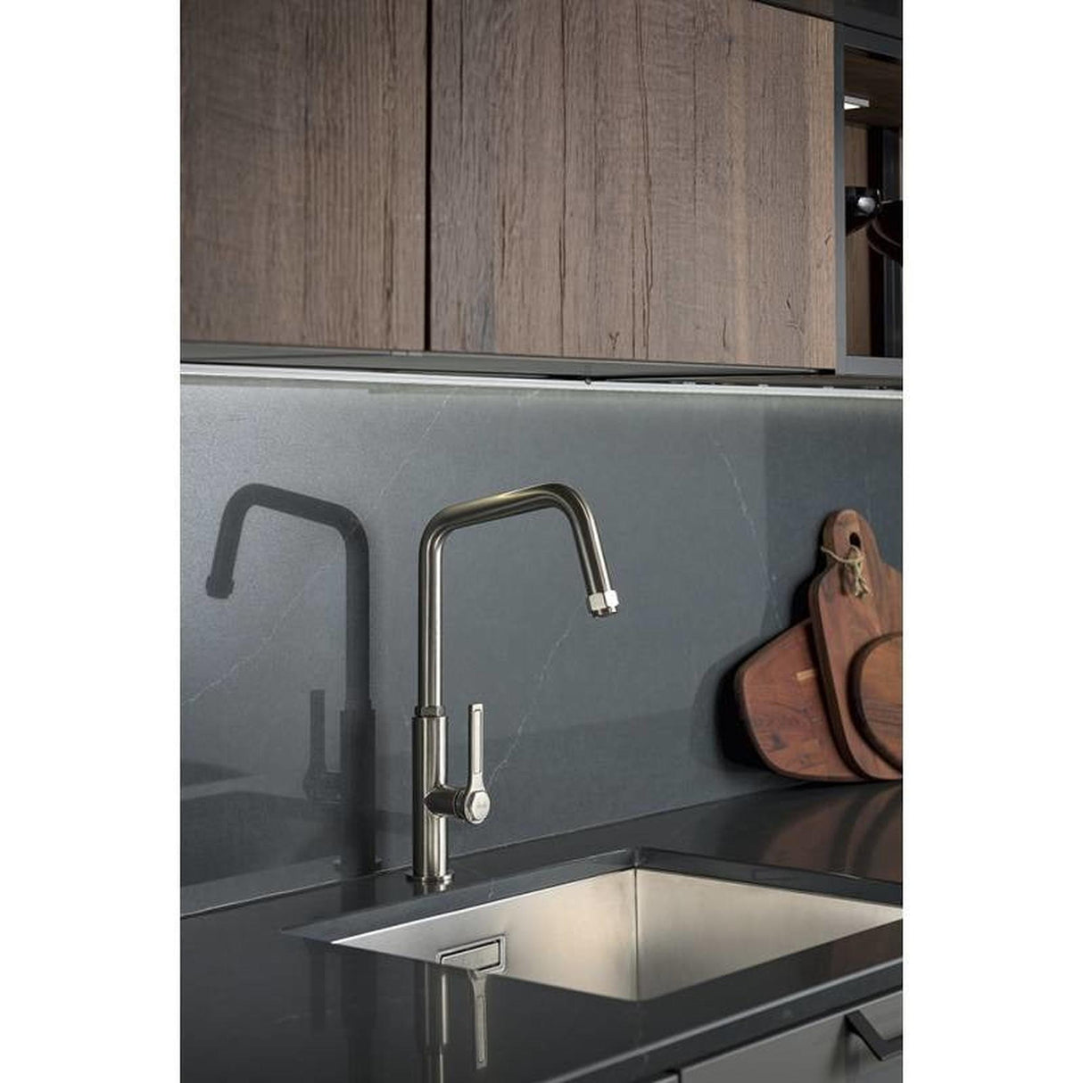 Abode Hex U-Spout Tap With Single Lever Antique Brass 56995530 Lifestyle