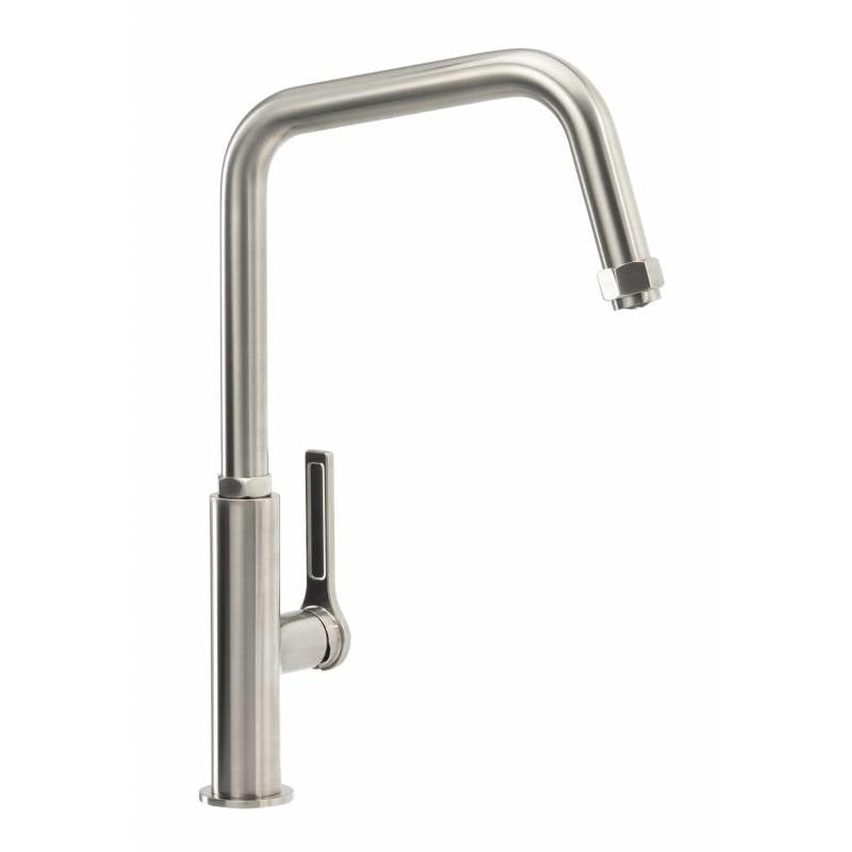 Abode Hex U-Spout Tap With Single Lever Brushed Nickel 56995030
